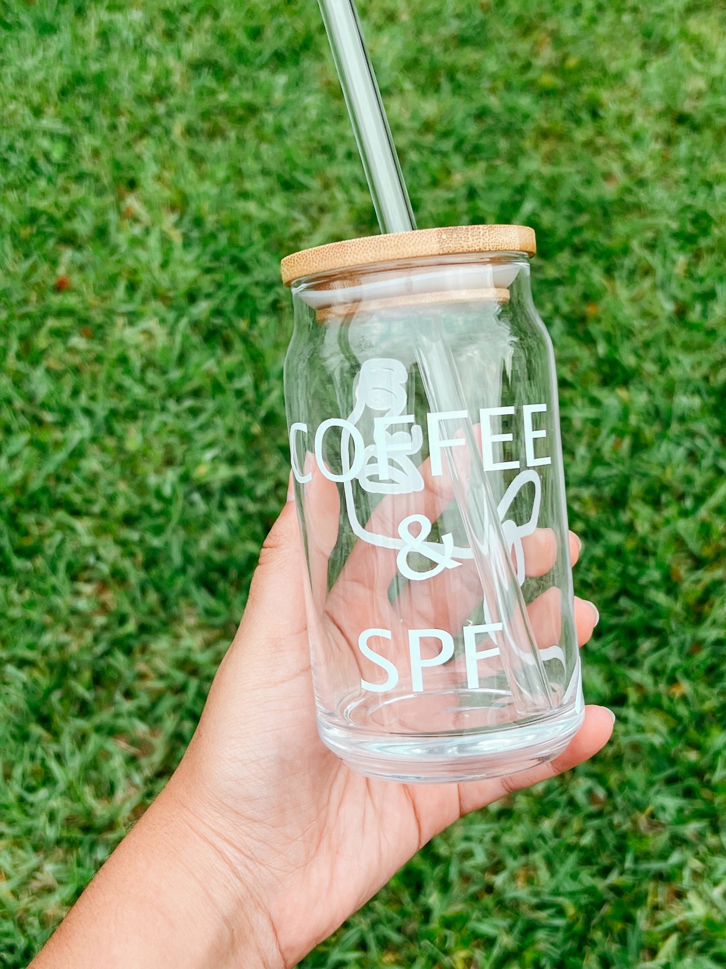 Coffee & SPF Glass Cup